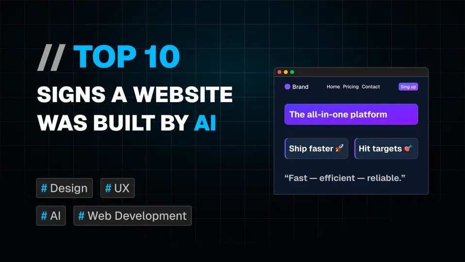 Top 10 Signs a Website Was Built by AI